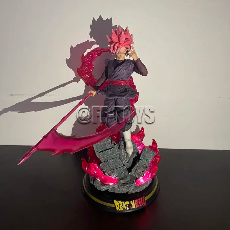 28CM Dragon Ball Z Zamasu Figure Black Goku PVC Action Figures GK Statue with Light Base Collection Model Toys for Children Gift 28CM Dragon Ball Z Zamasu Figure Black Goku PVC Action Figures GK Statue with Light Base Collection Model Toys for Children Gift